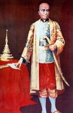 Phra Bat Somdet Phra Poramenthramaha Isarasundhorn Phra Buddha Loetla Nabhalai, or Rama II (24 February 1767 – 21 July 1824), was the second monarch of Siam under the House of Chakri, ruling from 1809-1824. In 1809, Isarasundhorn succeeded his father Buddha Yodfa Chulaloke, the founder of Chakri dynasty, as Buddha Loetla Nabhalai the King of Siam. His reign was largely peaceful, devoid of major conflicts. His reign was known as the "Golden Age of Rattanakosin Literature" as Buddha Loetla Nabhalai was patron to a number of poets in his court and the King himself was a renowned poet and artist. The most notable poet in his employ was the illustrious Sunthorn Phu, the author of Phra Aphai Mani.
