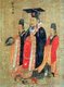 China: Emperor Da of Eastern Wu (182–252) from the 'Thirteen Emperors Scroll' painted by Tang Dynasty court painter Yan Liben (600-673).