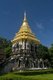 Thailand: Gilded Chedi Chang Lom surrounded by Sukhothai-style elephants, Wat Chiang Man, Chiang Mai
