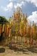 Thailand: Astrological banners adorn the giant songkran sand chedi at Wat Chetlin, Chiang Mai