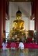 Thailand: Worshippers at the Thailand: Buddha in the main viharn at Wat Chetlin (Wat Nong Chalin), Chiang Mai, northern Thailand